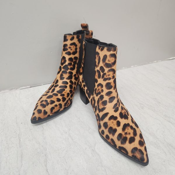 Boots Ankle Heels By Nine West In Animal Print, Size: 9.5 Online Sale