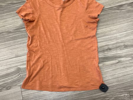 Top Short Sleeve By Banana Republic In Orange, Size: M Sale