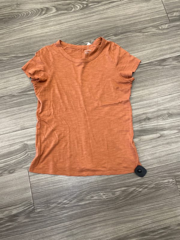 Top Short Sleeve By Banana Republic In Orange, Size: M Sale