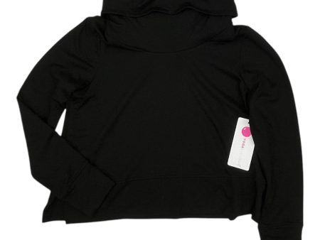 Athletic Top Ls Collar By Yogalicious In Black, Size:M For Cheap