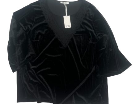 Blouse 3 4 Sleeve By Rose And Olive In Black, Size:3X Online now