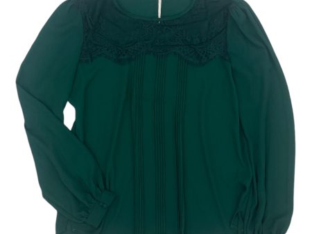 Blouse Ls By Vince Camuto In Green, Size:M For Cheap