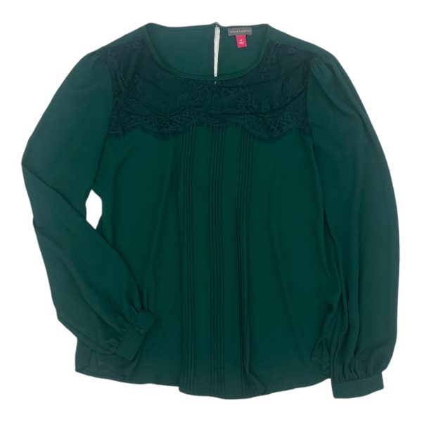 Blouse Ls By Vince Camuto In Green, Size:M For Cheap