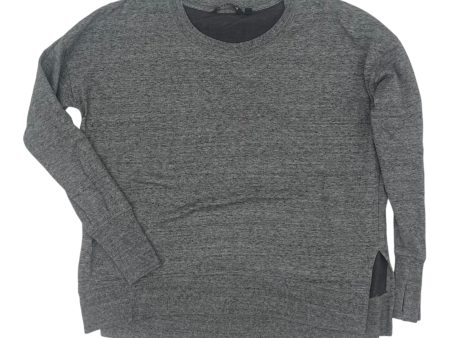 Athletic Sweatshirt Crewneck By Athleta In Grey, Size:L Hot on Sale