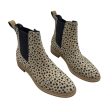 Boots Ankle Flats By Toms In Animal Print, Size:10 Hot on Sale