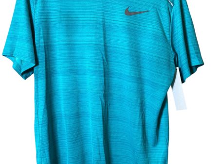 Athletic Top Short Sleeve By Nike In Aqua, Size: L Online Sale