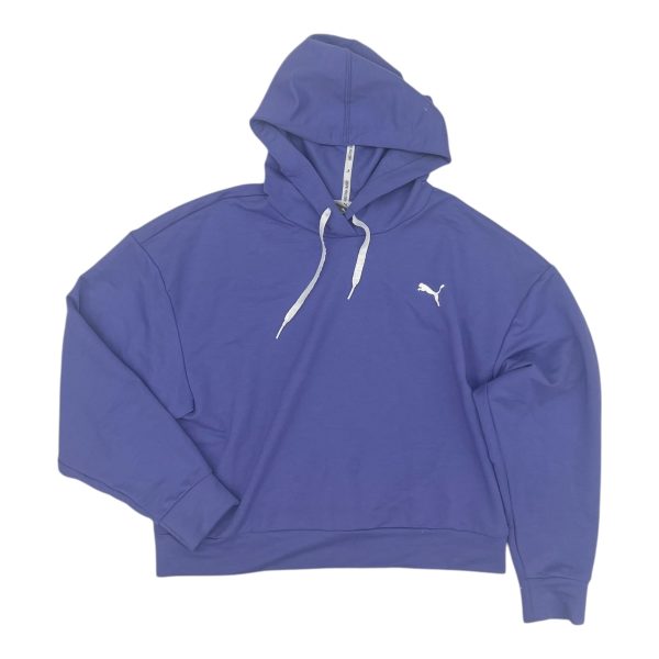 Athletic Top Ls Hoodie By Puma In Purple, Size:M Online Hot Sale