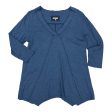 Top 3 4 Sleeve By Modadoc In Blue, Size:L For Discount