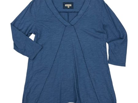 Top 3 4 Sleeve By Modadoc In Blue, Size:L For Discount