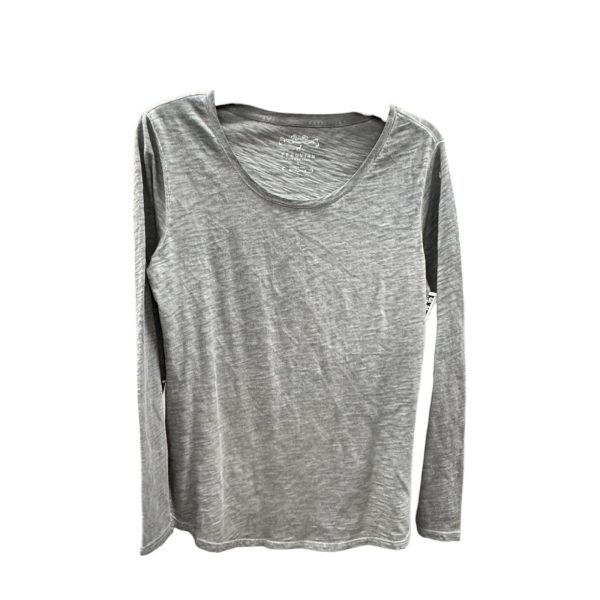 Top Long Sleeve Basic By Peruvian Connection In Grey, Size: S Online Sale