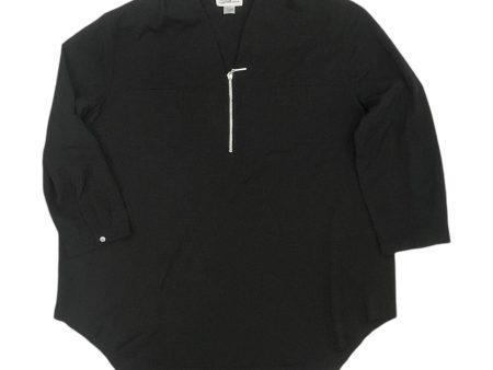 Blouse 3 4 Sleeve By Clothes Mentor In Black, Size:2X Hot on Sale