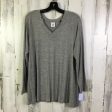 Top Long Sleeve Basic By Cabi In Grey, Size: M Cheap