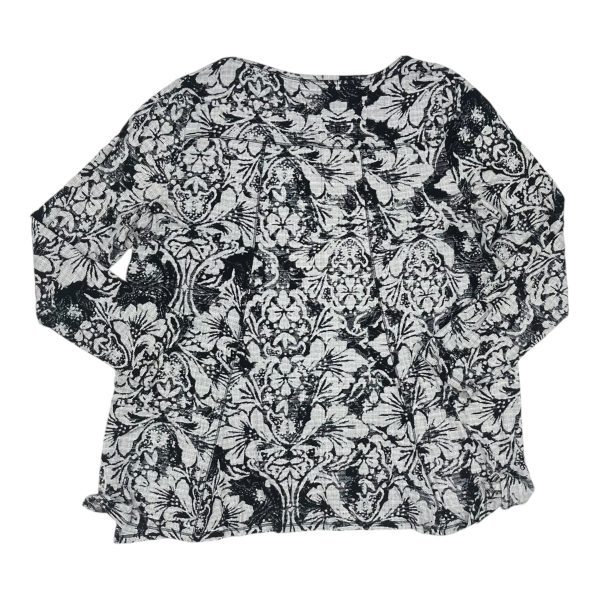 Top Ls By Chicos In Black & White, Size:Xl Supply