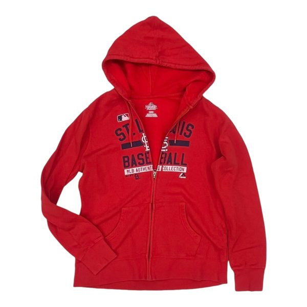 Athletic Sweatshirt Hoodie By Majestic In Red, Size:M For Discount