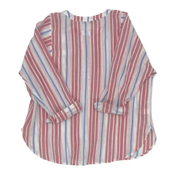 Top Ls By Loft In Blue & Red & White, Size:L Online