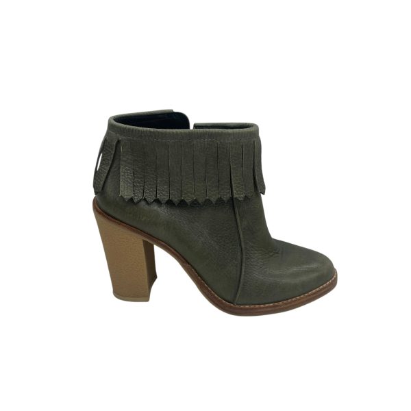 Boots Ankle Heels By Clothes Mentor In Green, Size:7 on Sale