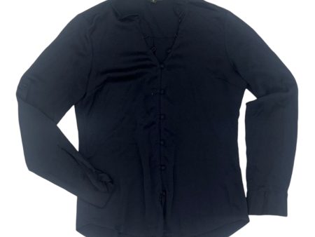 Blouse Ls By Express In Navy, Size:S Online Sale