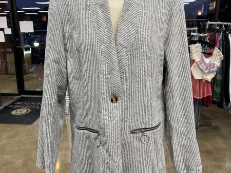 Blazer By Clothes Mentor In Grey, Size: Xl Online Sale