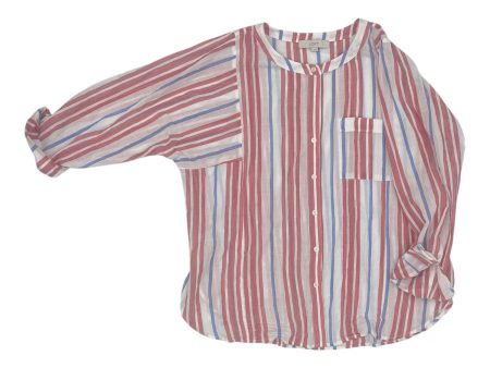 Top Ls By Loft In Blue & Red & White, Size:L Online