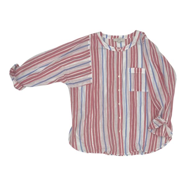 Top Ls By Loft In Blue & Red & White, Size:L Online