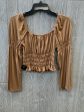 Top Long Sleeve By Clothes Mentor In Brown, Size: S For Sale