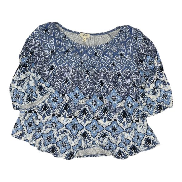 Top 3 4 Sleeve By Style And Company In Blue, Size:S For Discount