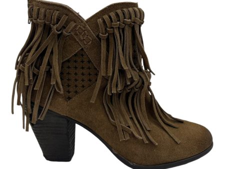 Boots Ankle Heels By Naughty Monkey In Tan, Size:7 Online