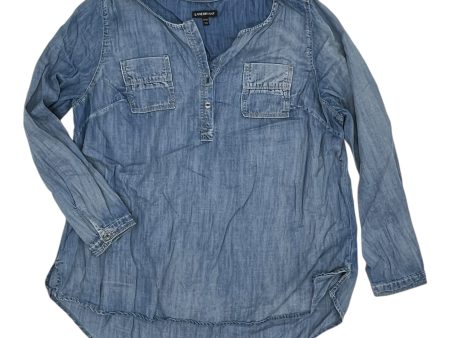 Top Ls By Lane Bryant In Blue Denim, Size:L on Sale