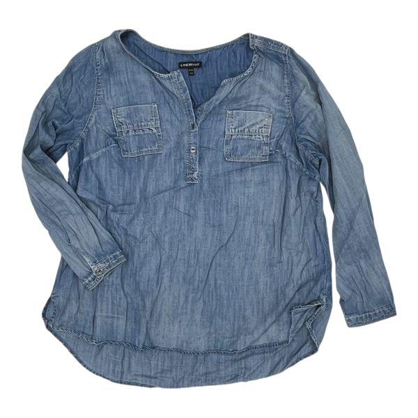 Top Ls By Lane Bryant In Blue Denim, Size:L on Sale