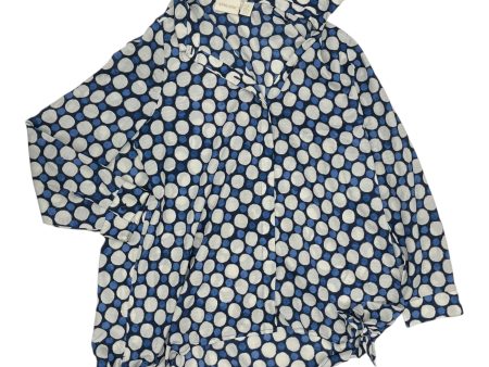 Blouse Ls By Chicos In Blue & White, Size:M Cheap