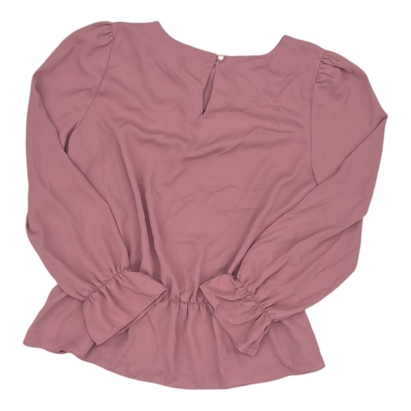 Blouse Ls By Zenana Outfitters In Pink, Size:L Sale