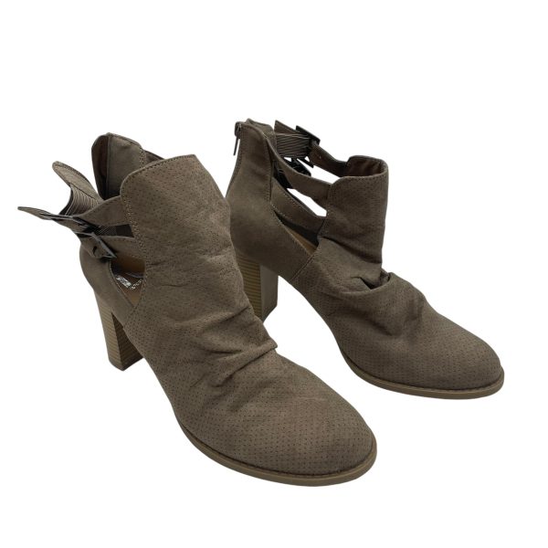 Boots Ankle Heels By Report In Taupe, Size:7.5 Hot on Sale