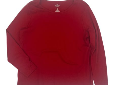 Top 3 4 Sleeve Basic By St Johns Bay In Red, Size:Xl For Cheap