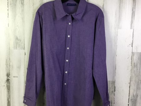 Blouse Long Sleeve By Karen Scott In Purple, Size: Xl For Discount