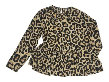 Blouse Ls By Shein In Animal Print, Size:Xl Fashion