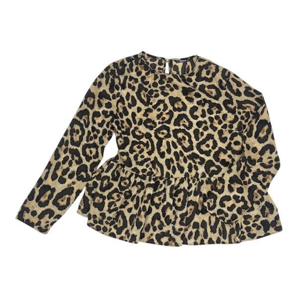 Blouse Ls By Shein In Animal Print, Size:Xl Fashion