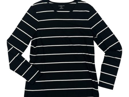 Top Ls By Croft And Barrow In Black & White, Size:M For Cheap