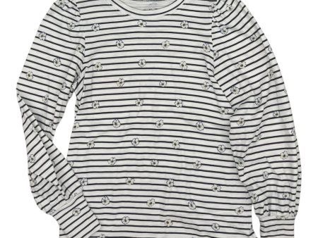 Top Ls By Loft In Black & White, Size:S Online Sale