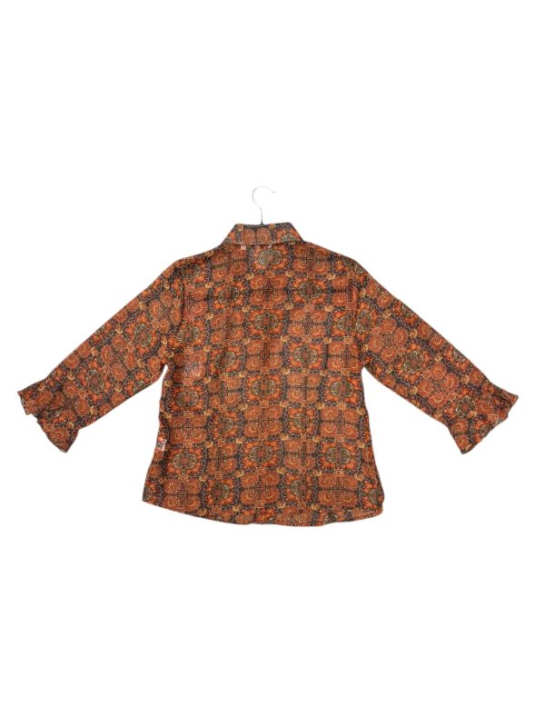 Blouse 3 4 Sleeve By Nicola In Orange, Size: S Fashion