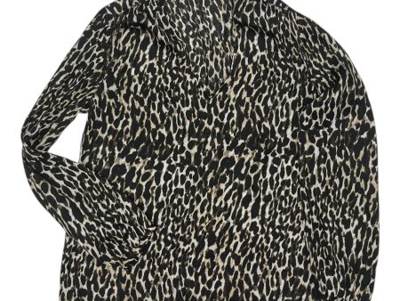 Blouse Ls By Banana Republic In Animal Print, Size:S Supply