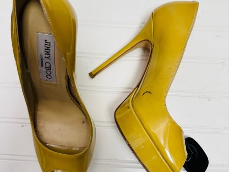 Shoes Luxury Designer By Jimmy Choo In Yellow, Size: 7 Online Sale