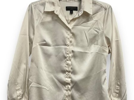 Blouse Long Sleeve By Banana Republic In Cream, Size: Xs Discount