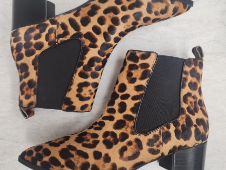 Boots Ankle Heels By Nine West In Animal Print, Size: 9.5 Online Sale