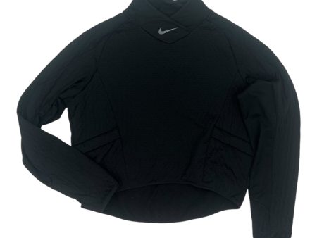 Athletic Top Ls Collar By Nike Apparel In Black, Size:S Online now