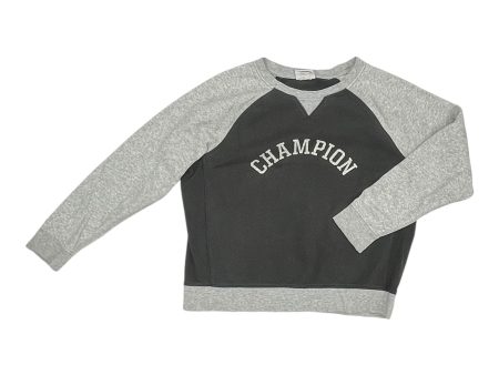 Athletic Sweatshirt Crewneck By Champion In Grey, Size:L on Sale