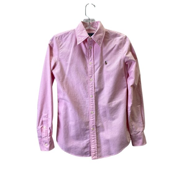 Top Ls Basic By Ralph Lauren Blue Label In Pink, Size:Xs on Sale