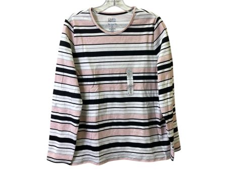 Top Ls Basic By Croft And Barrow In Pink & White, Size:Xl For Cheap