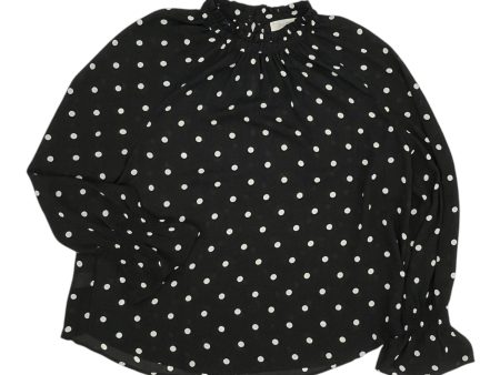 Blouse Ls By Loft In Black, Size:L For Discount