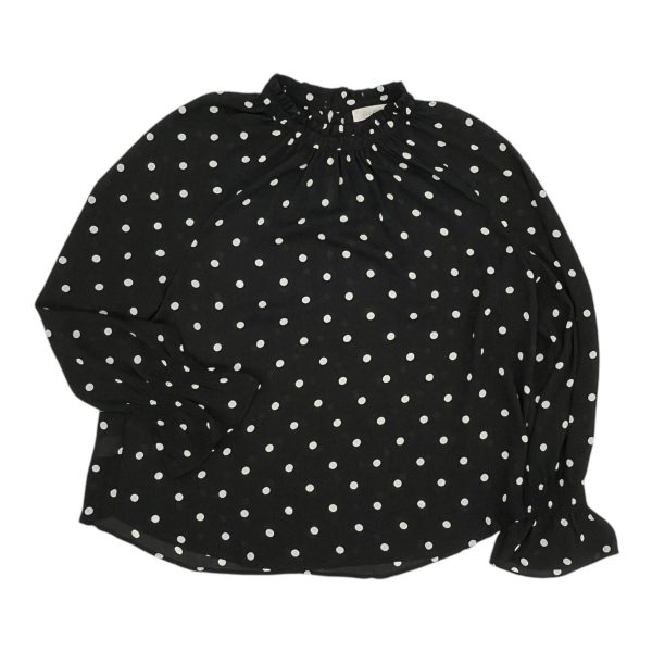 Blouse Ls By Loft In Black, Size:L For Discount