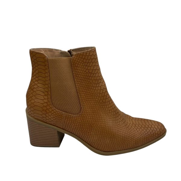 Boots Ankle Heels By Limited In Tan, Size:7.5 For Discount